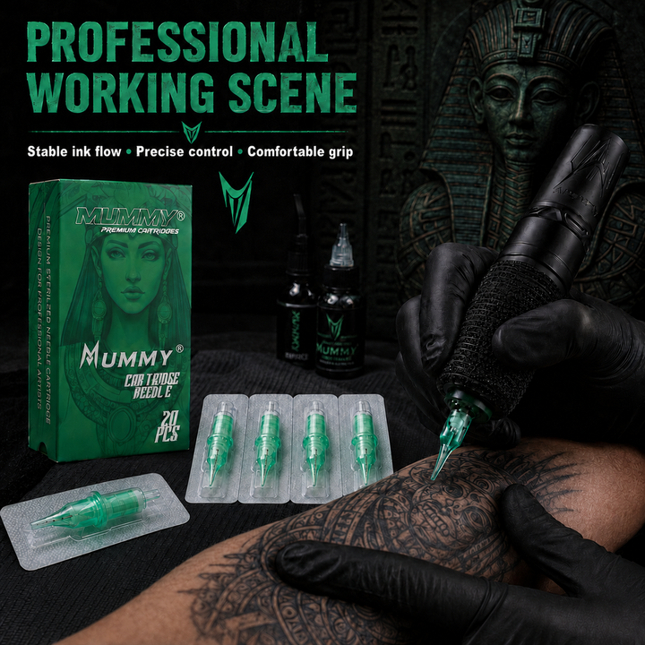 Translation missing: en.Mummy Green Tattoo Cartridge Needle for Round Shader 20PCS
