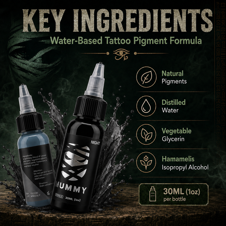 Translation missing: es.Mummy Tattoo Ink Ash Grey Set 6PCS (30ML)