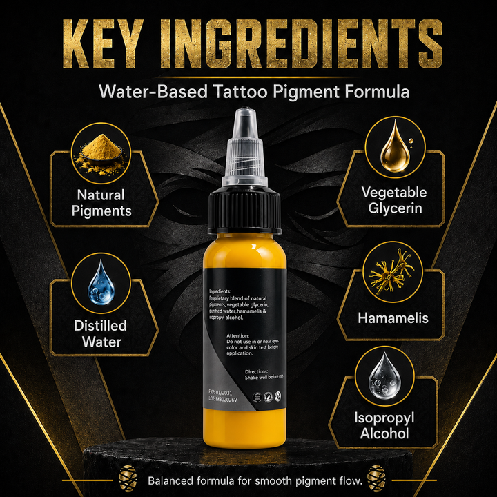 Translation missing: es.Mummy Tattoo Ink, 1oz Professional Pigment for Body Art(Golden Yellow)