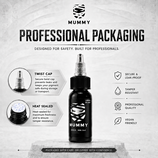 Translation missing: en.Mummy Tattoo Ink, 1oz Professional Pigment for Body Art(Turquoise(Lining Black)