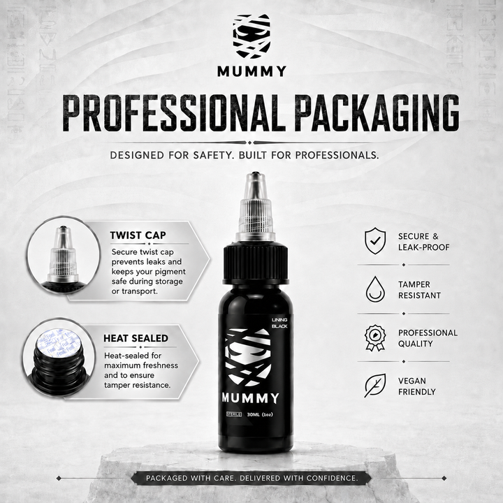 Translation missing: es.Mummy Tattoo Ink, 1oz Professional Pigment for Body Art(Turquoise(Lining Black)