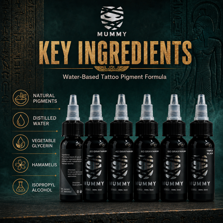Translation missing: en.Mummy Tattoo Ink Gray Wash Set 30ML/1oz(5 PCS）