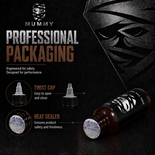 Translation missing: en.Mummy Tattoo Ink, 1oz Professional Pigment for Body Art(Dark Brown)