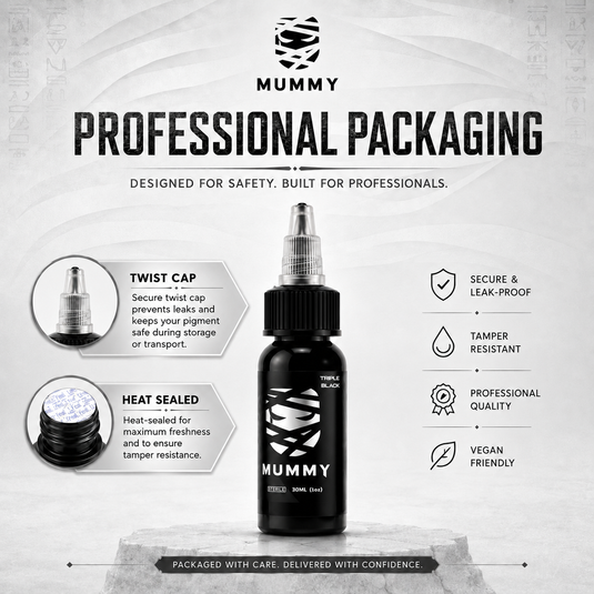Translation missing: en.Mummy Tattoo Ink, 1oz Professional Pigment for Body Art(Triple Black)