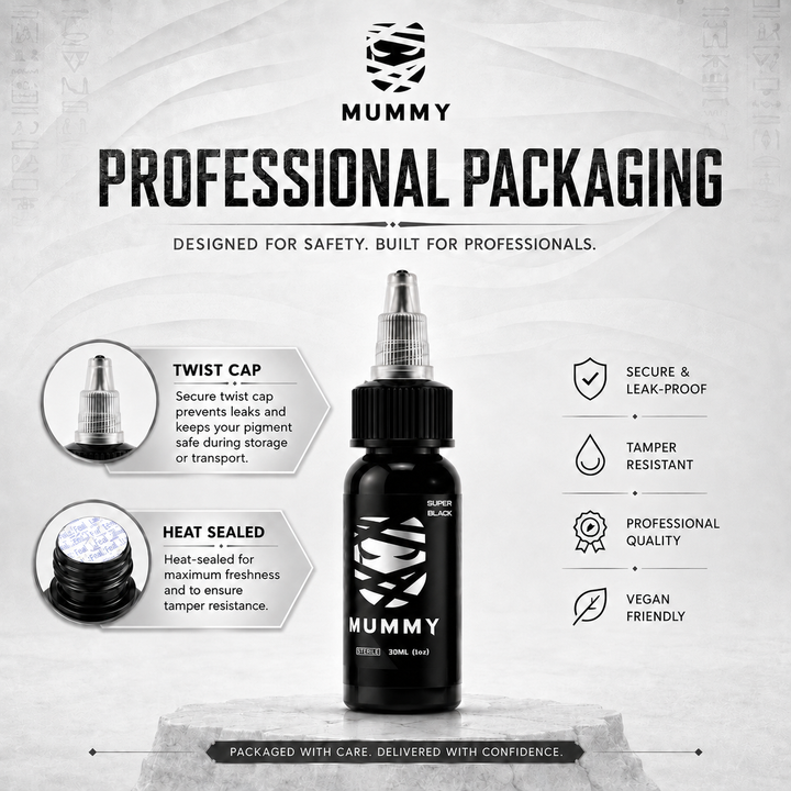 Translation missing: es.Mummy Tattoo Ink, 1oz Professional Pigment for Body Art(Turquoise(super Black)