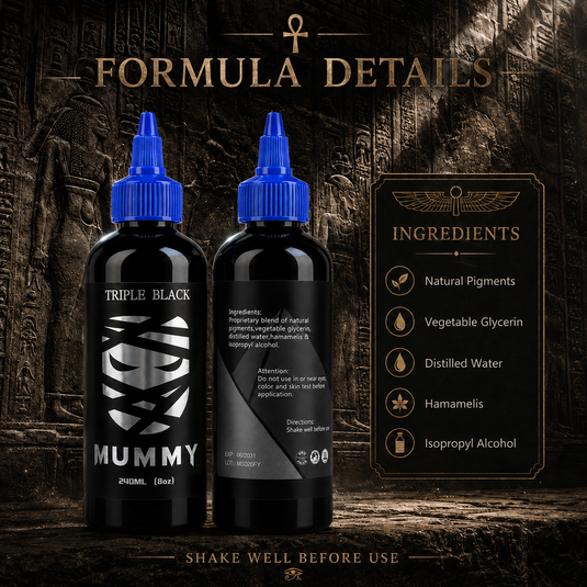 Translation missing: es.Mummy Tattoo Ink, 1oz Professional Pigment for Body Art(Triple Black)