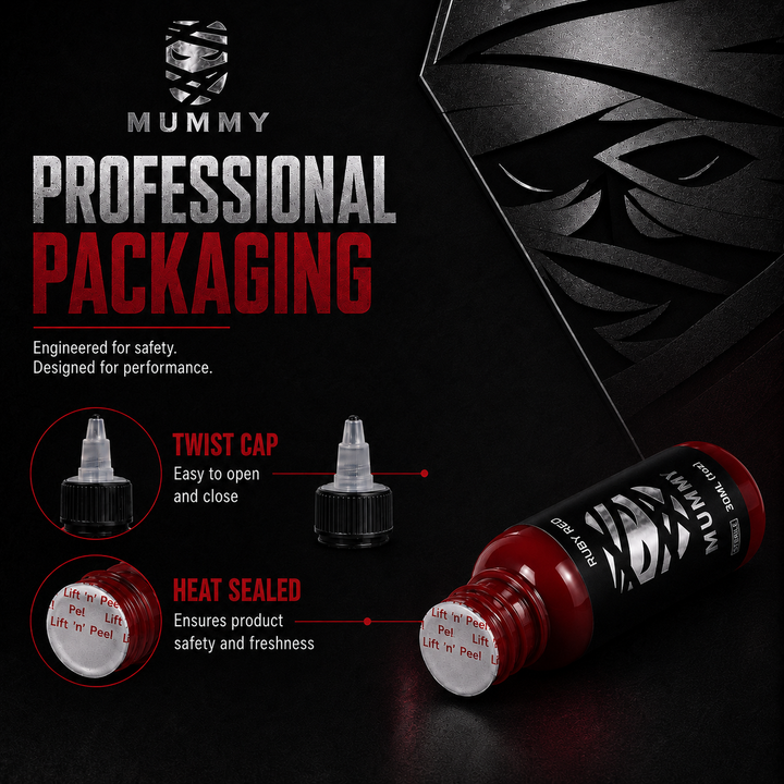 Translation missing: en.Mummy Tattoo Ink, 1oz Professional Pigment for Body Art(Ruby Red)