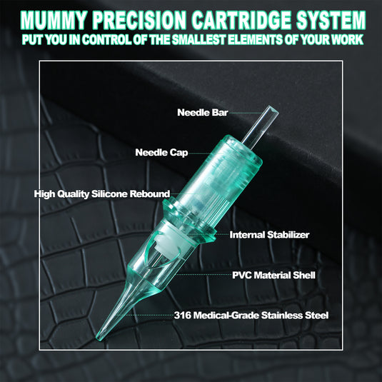 Translation missing: en.Mummy Green Tattoo Cartridge Needle Tattoo for Round Liner 20PCS