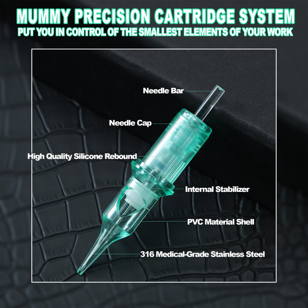 Mummy Green Tattoo Cartridge Needle Tattoo for Round Liner 20PCS