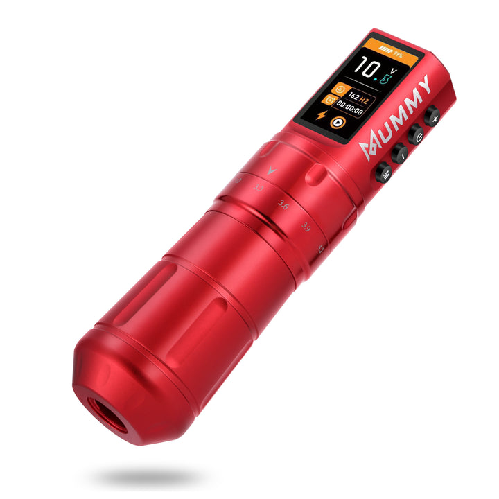 Translation missing: en.MUMMY SCEPTER PROFESSIONAL WIRELESS TATTOO MACHINE ADJUSTABLE STROKE LENGTH(Red)