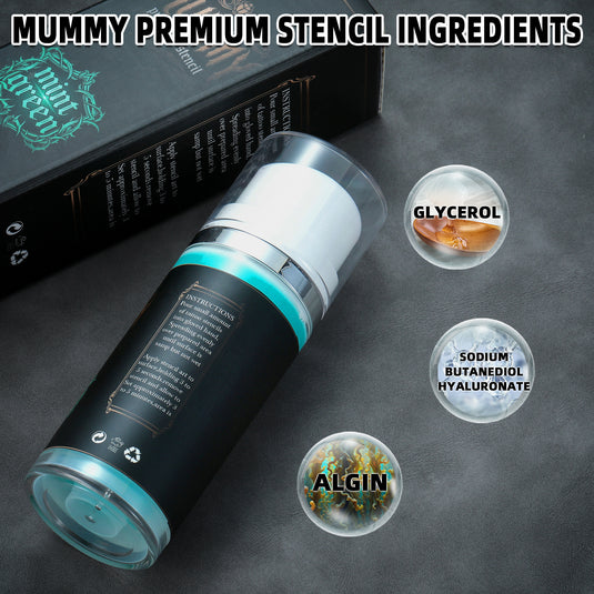 Translation missing: en.Mummy Tattoo Premium Stencil Gel Tattoo Transfer Gel Solution(pack of 100ml/3.38oz) (mint green)