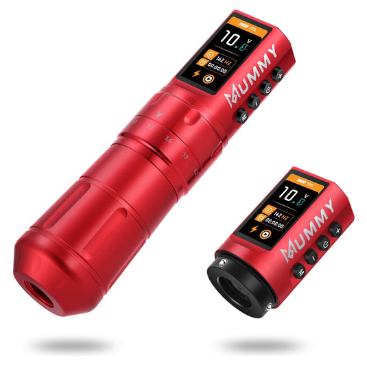 Translation missing: en.MUMMY SCEPTER PROFESSIONAL WIRELESS TATTOO MACHINE ADJUSTABLE STROKE LENGTH(Red)