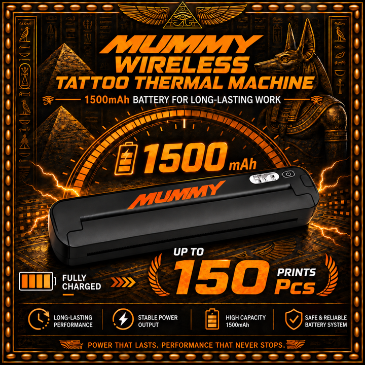 Translation missing: en.MUMMY Tattoo Stencil Printer, Portable A4 Thermal(Black | Orange)