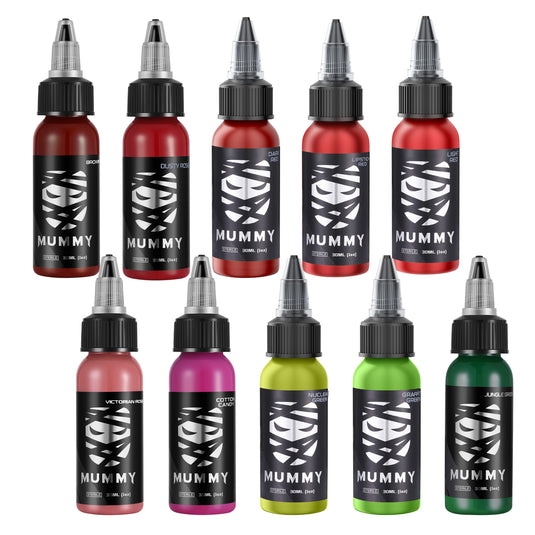 Translation missing: en.Mummy Tattoo Ink 10pcs Colors Rose Set