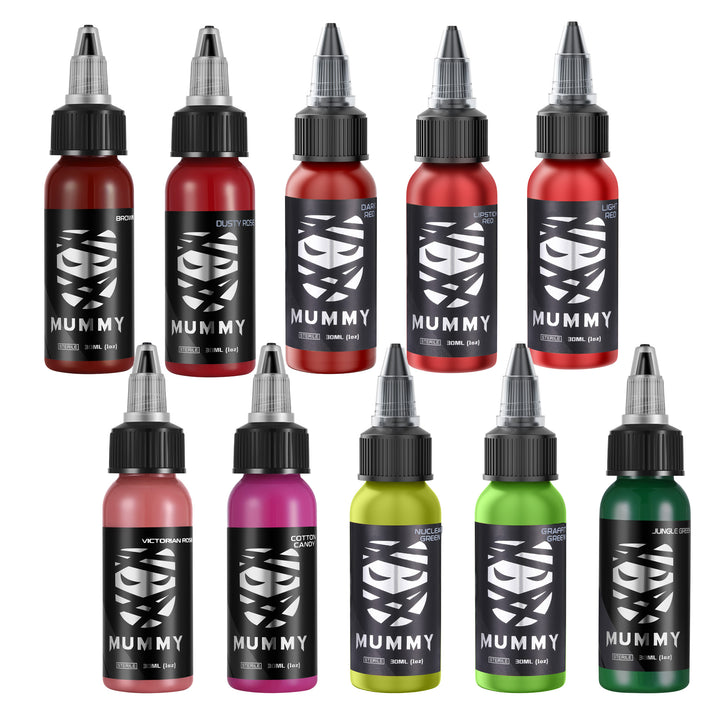 Translation missing: en.Mummy Tattoo Ink 10pcs Colors Rose Set