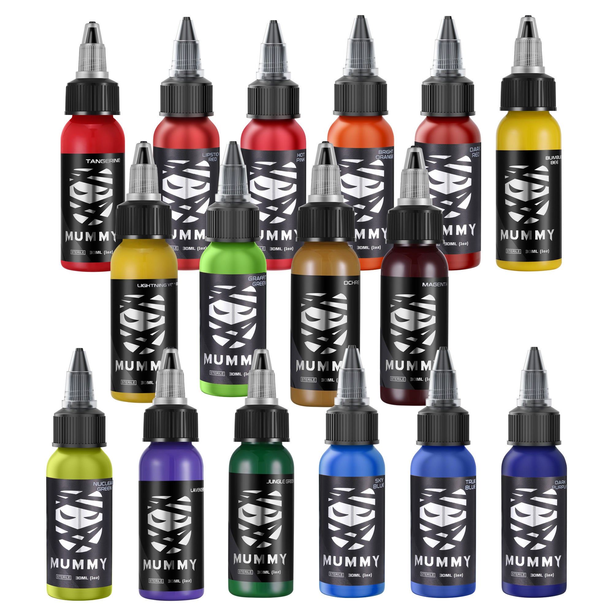 Translation missing: en.Mummy Tattoo Ink 16 Colors Traditional Set