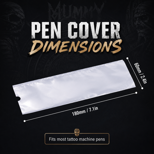 Translation missing: es.Mummy 300pcs Tattoo Machine Covers, Disposable Pen Bags, Transparent