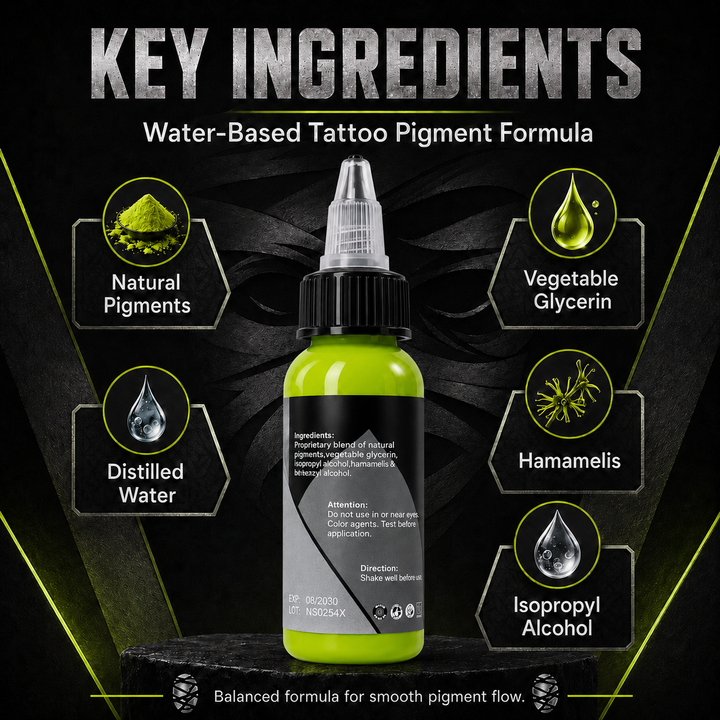 Translation missing: es.Mummy Tattoo Ink, 1oz Professional Pigment for Body Art(Nuclear Green)