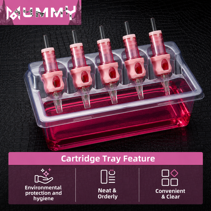 Translation missing: es.MUMMY 5 Slot Tattoo Cartridge Holder Tray Ink Cup Disposable 20pcs Box