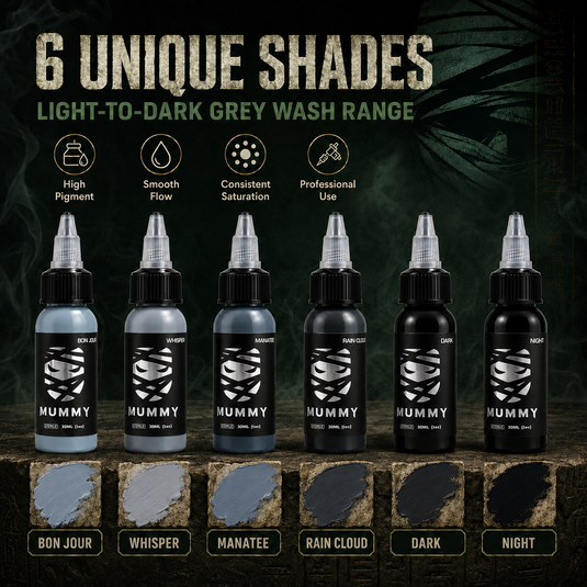 Translation missing: en.Mummy Tattoo Ink Ash Grey Set 6PCS (30ML)