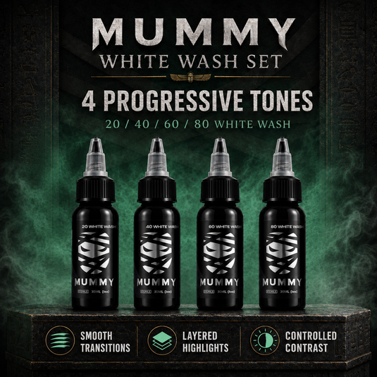 Translation missing: en.Mummy WhiteWash Tattoo Ink  Set 4PCS (30ML)-MK6001