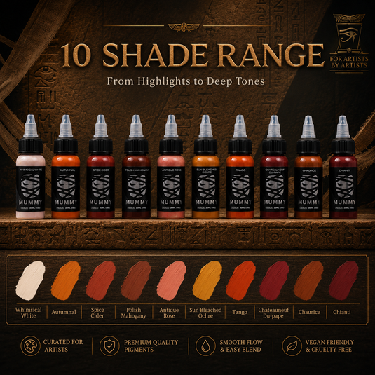 Translation missing: en.Mummy Flesh Tone Tattoo Ink Set 10 Colors(30ML)-MK1009