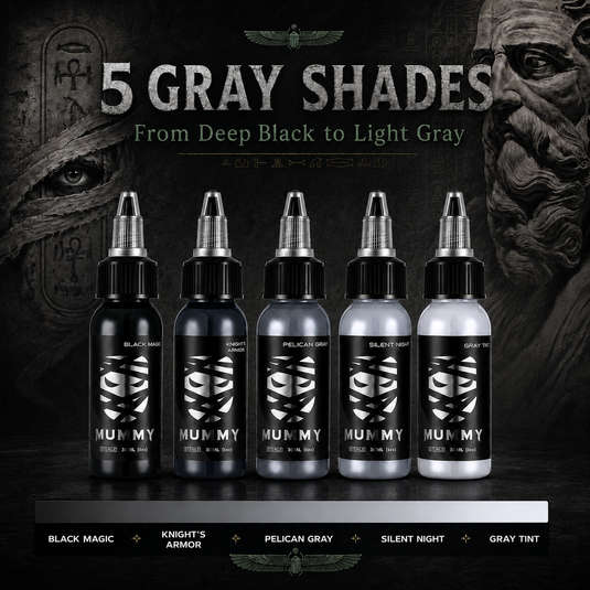 Translation missing: en.Mummy Professional Tattoo Gray Ink 30ML Set 5 PCS/Box
