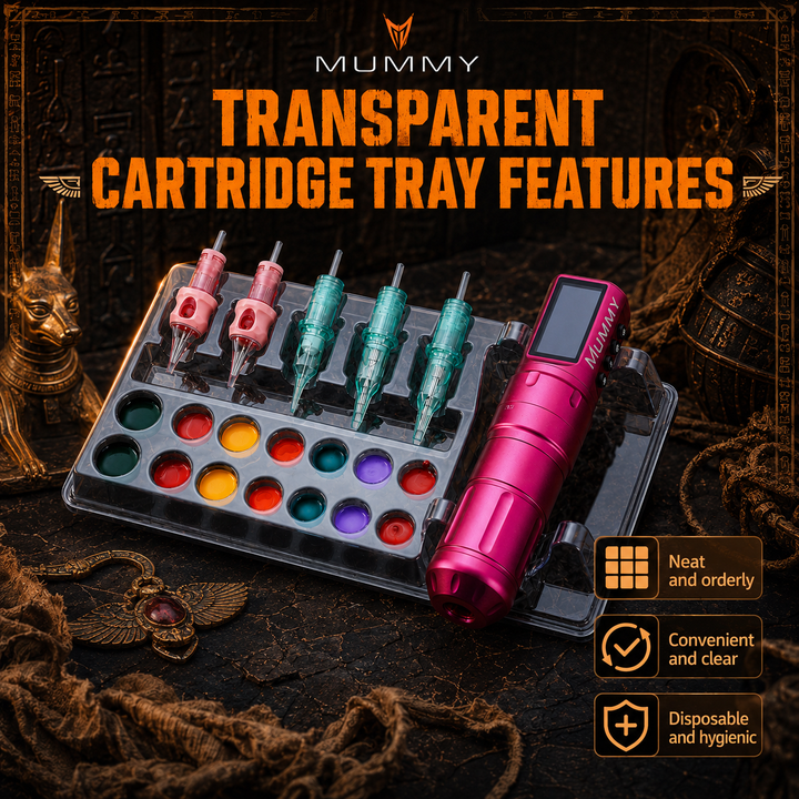 Translation missing: en.Mummy 20pcs Disposable Tattoo Cartridges Tray Tattoo Ink Cup Holder For Cleaning