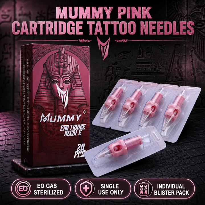 Translation missing: en.Mummy Pink Finger Ledge Cartridges Needle for Round Liner 20PCS