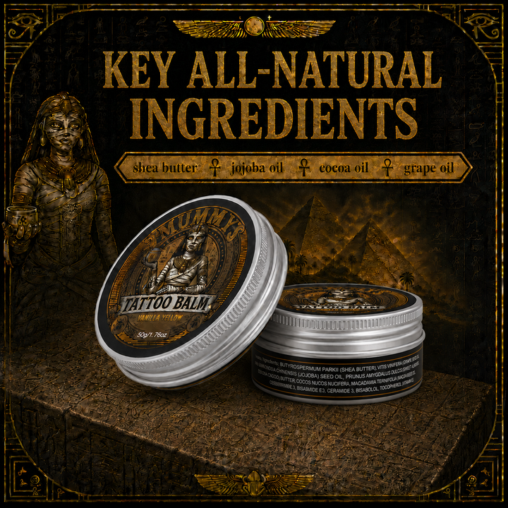 Translation missing: en.Mummy Tattoo Aftercare Balm, Natural Preservative-Free Healing Cream 50g(vanilla yellow)