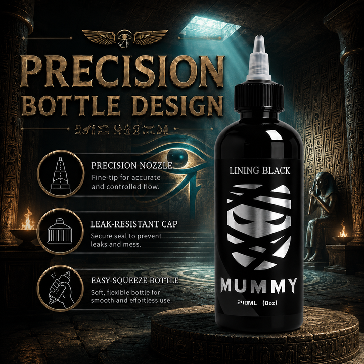 Translation missing: de.Mummy Tattoo Ink, 8oz Professional Pigment for Body Art(Linning Black)