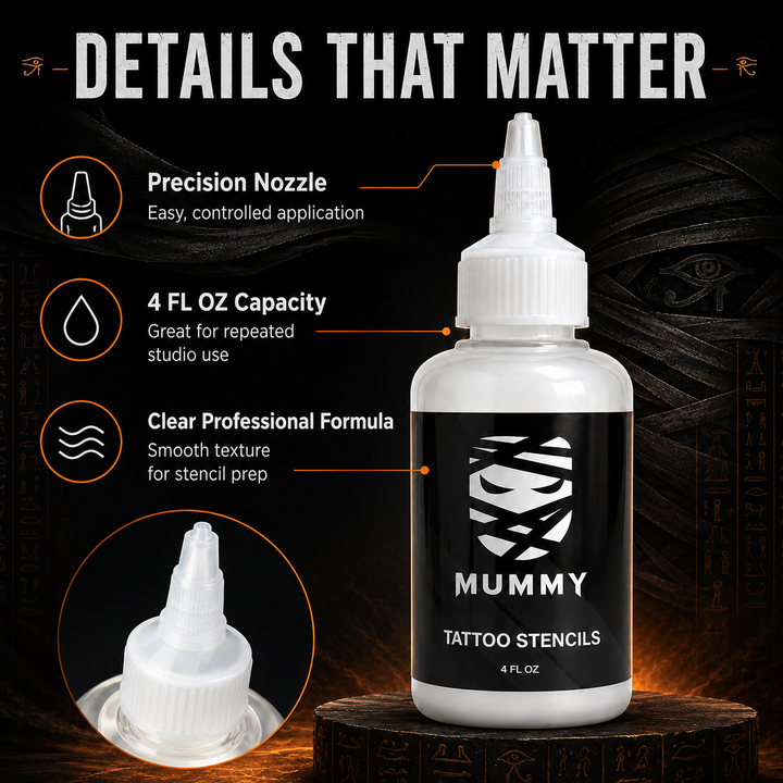 Translation missing: en.Mummy Tattoo Transfer Gel Stencil Solution Fast Clear Long Lasting 4oz