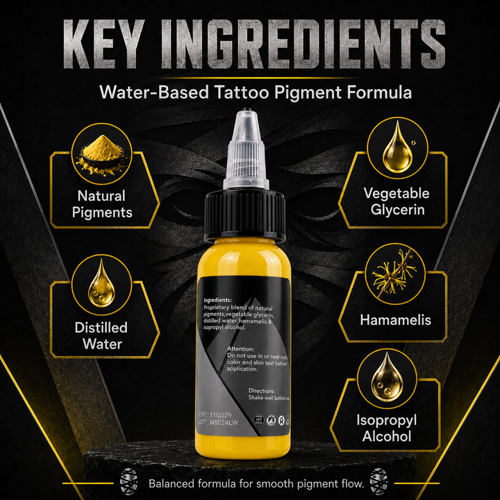 Translation missing: es.Mummy Tattoo Ink, 1oz Professional Pigment for Body Art(Llight Yellow)