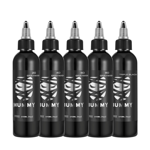 Mummy USA Custom Tattoo Gray Wash Ink Set 120ML/4oz(5PCS)