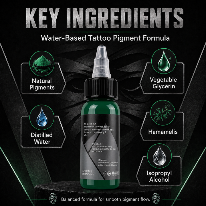 Translation missing: es.Mummy Tattoo Ink, 1oz Professional Pigment for Body Art(Grass Green)