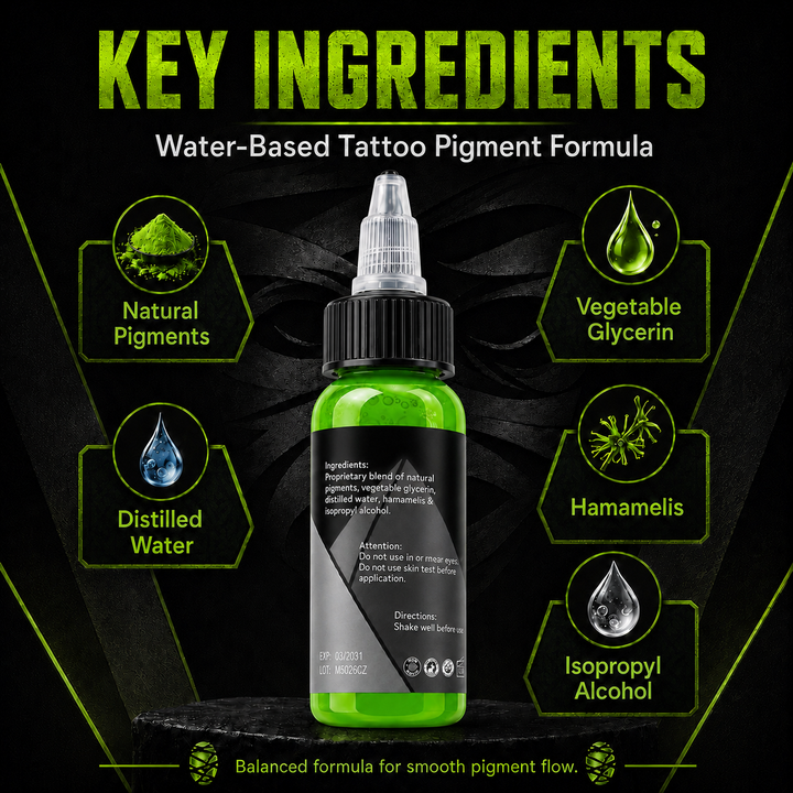 Translation missing: es.Mummy Tattoo Ink, 1oz Professional Pigment for Body Art(Graffiti Green)