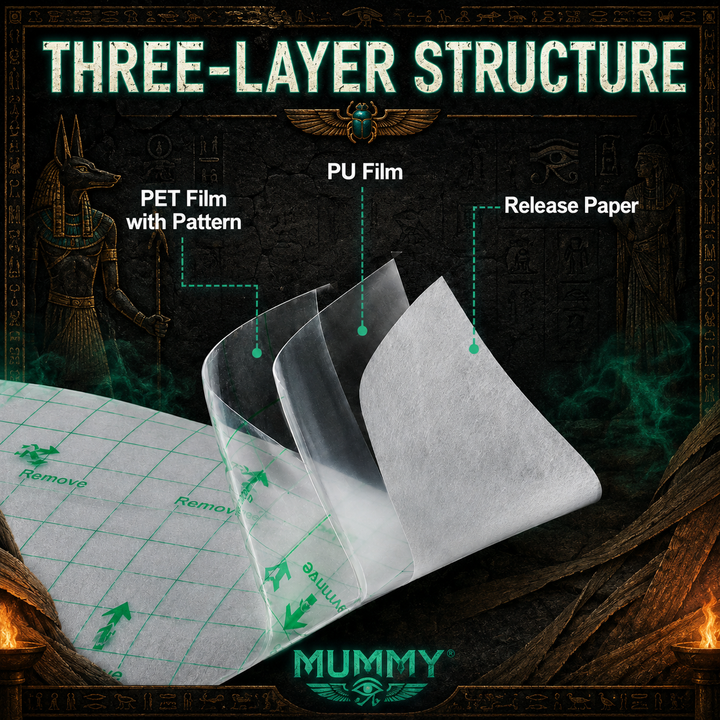 Translation missing: de.MUMMY Tattoo Protective Film Roll PU Second Skin Aftercare Waterproof Breathable Healing Bandage for Fresh Tattoos