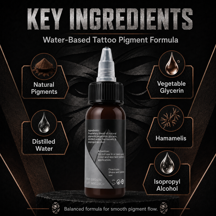 Translation missing: es.Mummy Tattoo Ink, 1oz Professional Pigment for Body Art(Dark Brown)