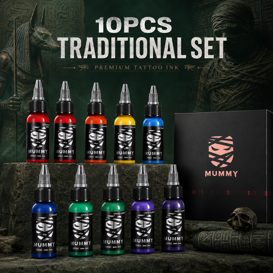 Translation missing: es.Mummy 10PCS Traditional Tattoo Color Ink Set(30ML)-MK1006