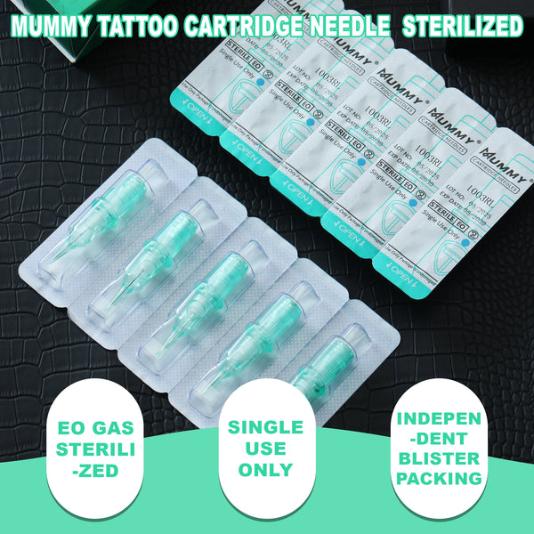 Mummy Green Tattoo Cartridge Needle Tattoo for Round Liner 20PCS