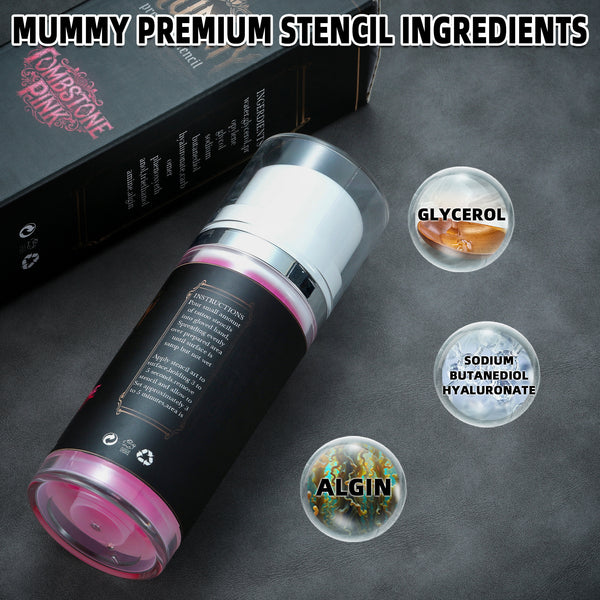 Mummy Tattoo Premium Stencil Gel Tattoo Transfer Gel Solution(pack of 100ml/3.38oz) (pink)
