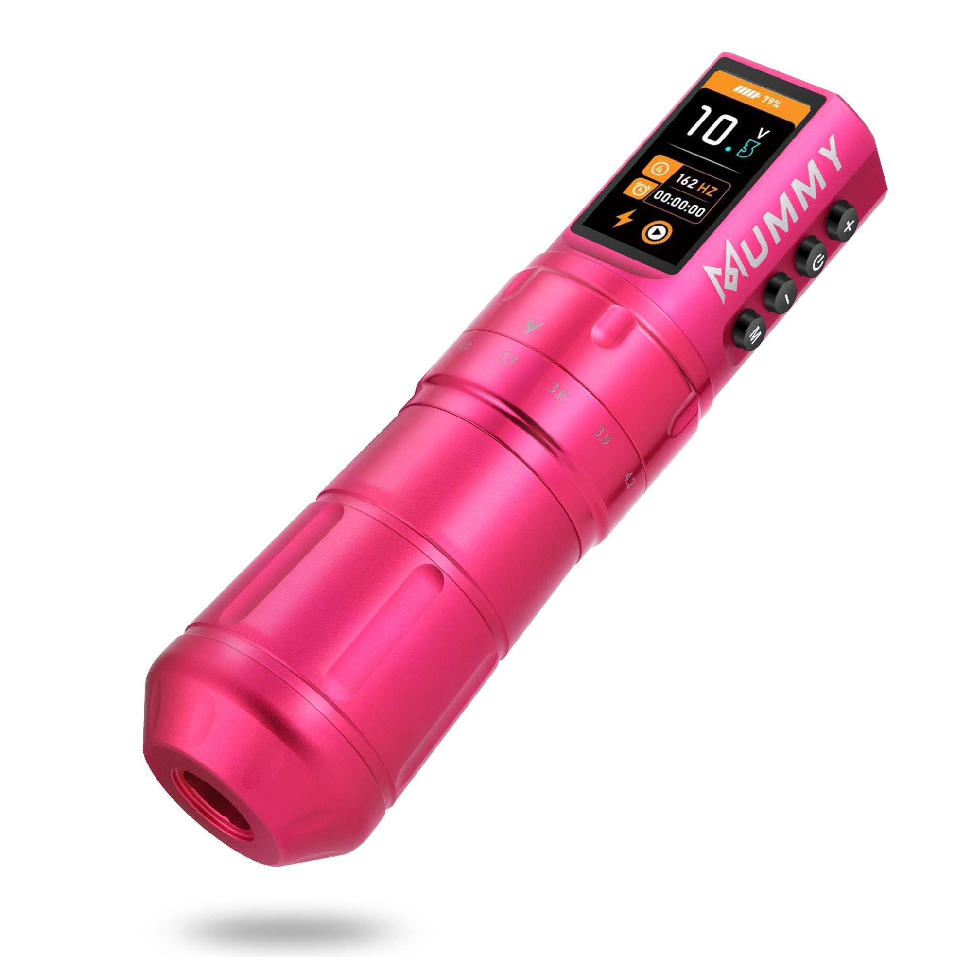 Translation missing: en.Mummy Scepter Professional Wireless Tattoo Machine Adjustable Stroke Length(Pink)