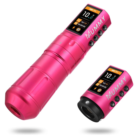 Translation missing: en.Mummy Scepter Professional Wireless Tattoo Machine Adjustable Stroke Length(Pink)