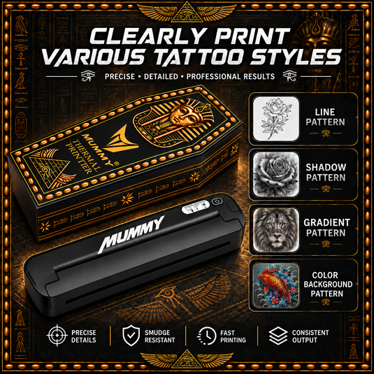 Translation missing: es.MUMMY Tattoo Stencil Printer, Portable A4 Thermal(Black | White)