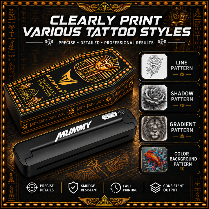 Translation missing: en.MUMMY Tattoo Stencil Printer, Portable A4 Thermal(Black | White)