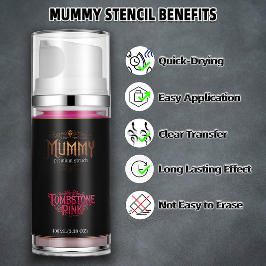 Translation missing: en.Mummy Tattoo Premium Stencil Gel Tattoo Transfer Gel Solution(pack of 100ml/3.38oz) (pink)