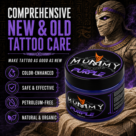 Translation missing: en.Mummy Tattoo Glide Aftercare Cream for Before During After Tattoo Process (purple)