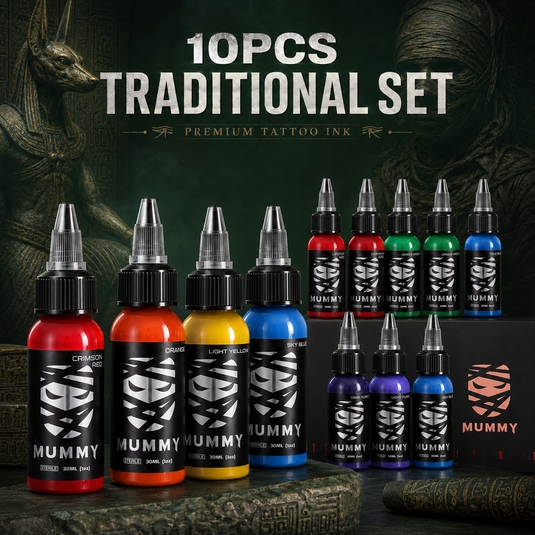 Translation missing: es.Mummy 10PCS Traditional Tattoo Color Ink Set(30ML)-MK1006