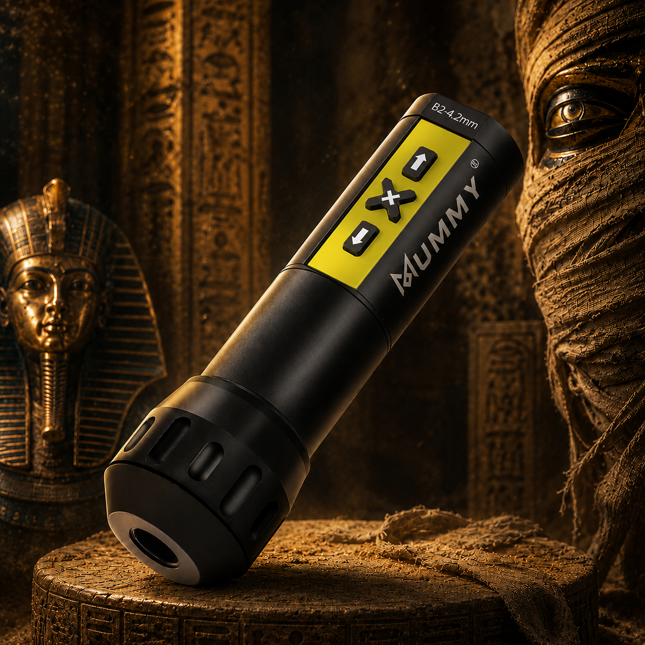 Translation missing: es.Mummy Rotary Wireless Tattoo Machine Pen Direct Driver 4.2mm(Yellow)