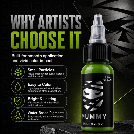 Translation missing: en.Mummy Tattoo Ink, 1oz Professional Pigment for Body Art(Lime Green)